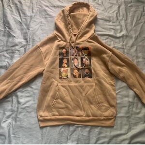 Stylish Tan Graphic Hoodie for Women